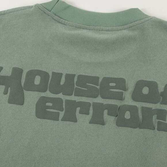 House of Errors Army Green Eye Print T Shirt - Picture 4 of 9